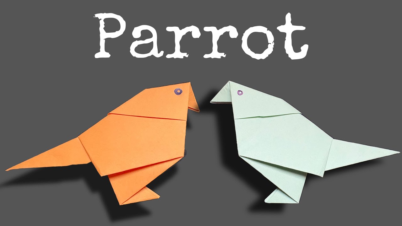 5-Minute DIY: The Cutest Paper Parrot You’ve Ever Seen. @OrigamikiDukan 