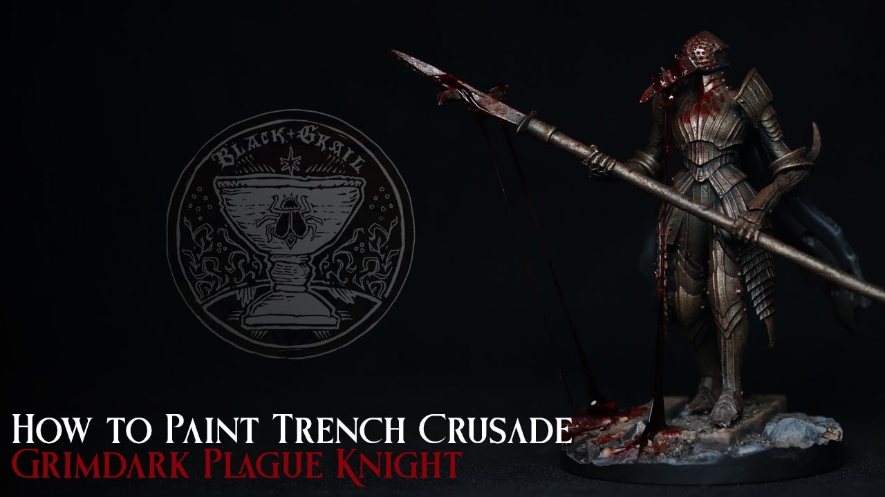 Как нарисовать Grimdark Trench Crusade сухой кистью — Black Grail Plague Knight