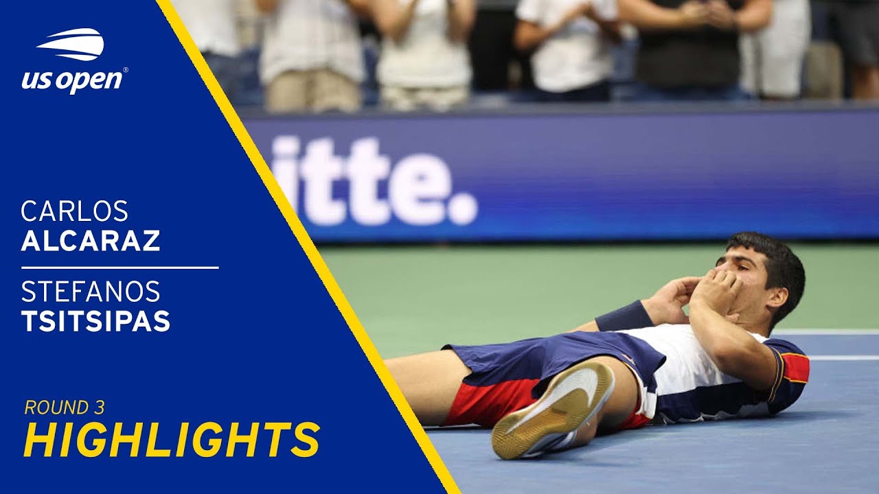 Carlos Alcaraz vs Stefanos Tsitsipas Highlights | 2021 US Open Round 3