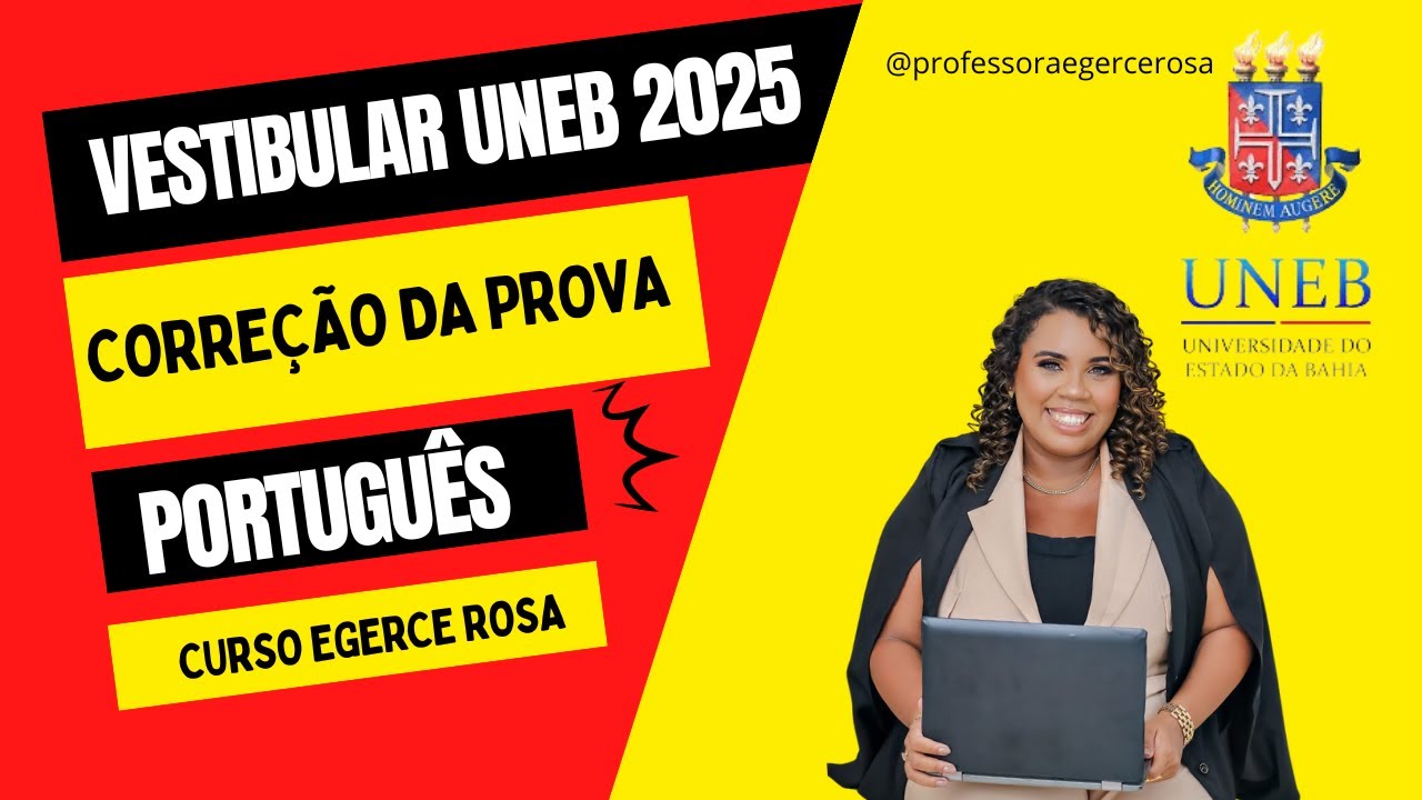 UNEB | Correção da prova de português do vestibular | PROFESSORA EGERCE |