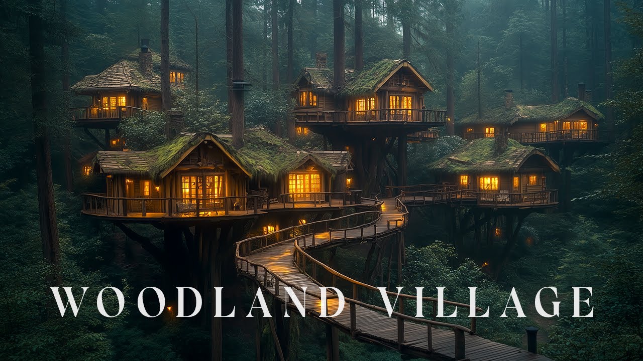 Woodland Village - Глубоко Красивая Эфирная Музыка - Звуковой Ландшафт Для Эмбиентной Медитации
