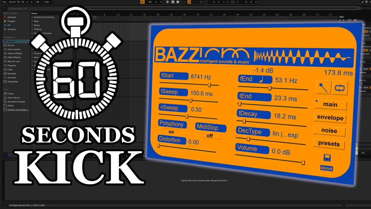 BazzISM Psytrance Kick Tutorial (1 Minute)