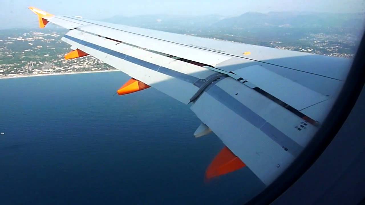 Easyjet Airbus A320 Gatwick (LGW) to Nice (NCE) - Landing in Nice