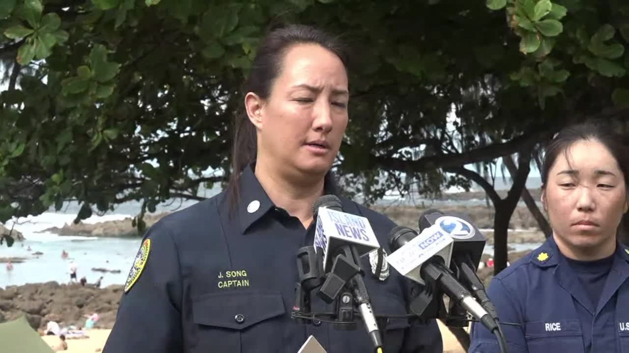 HFD press conference about final search day for 2 missing teens from Ke Iki Beach