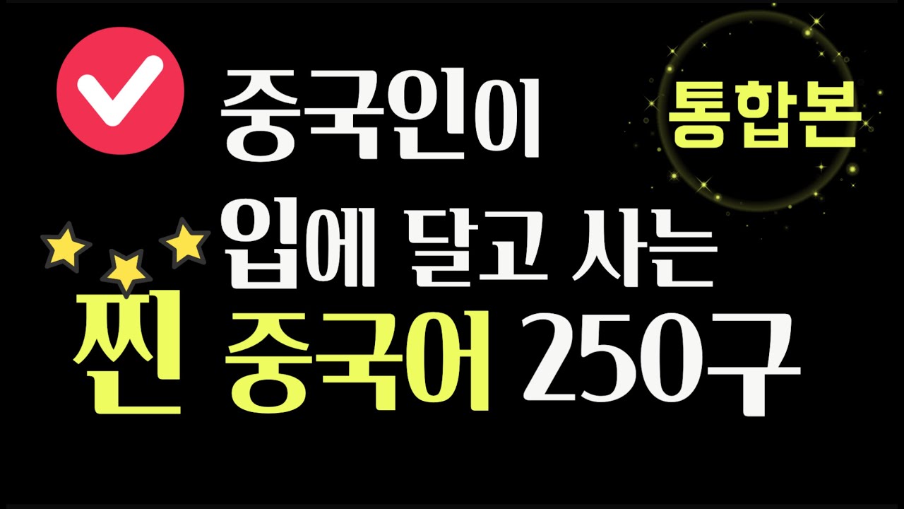 중국인이 입에 달고 사는 찐 중국어 250구 #천하제일중국어