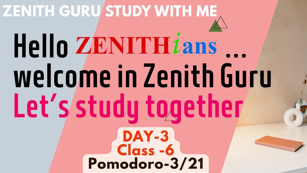 Class 6 Boost Your FOCUS with 45 min Lofi Pomodoro Timer day 3