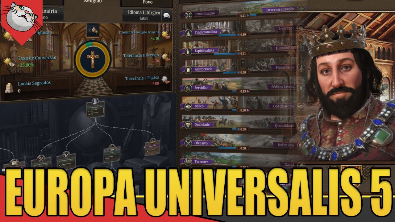 Tutorial BASICO Para Entender a Interface do Jogo - Europa Universalis 5 #00 [Gameplay PT-BR]
