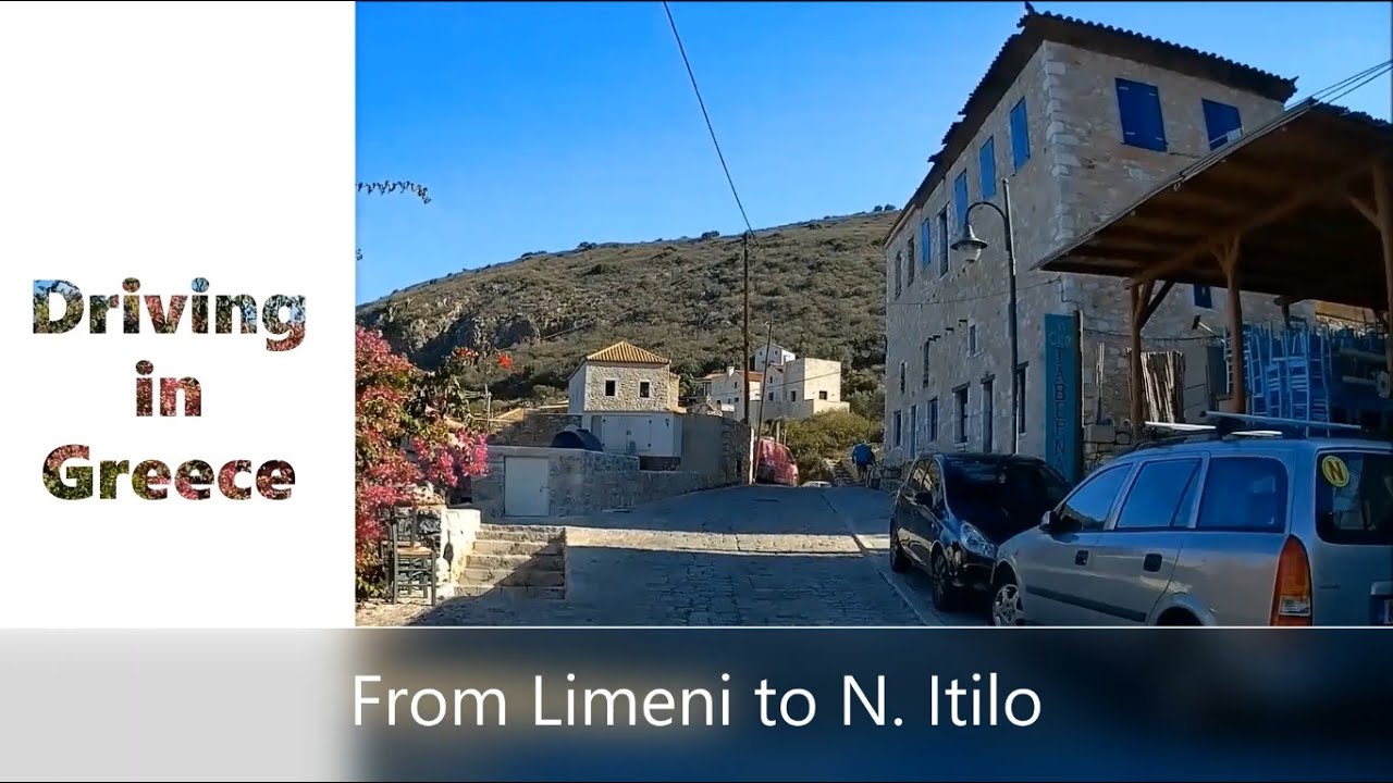🚗 Driving in Greece 🏊 From Limeni to Neo Itilo (Λιμένι - Νέο Οίτυλο) 🏊