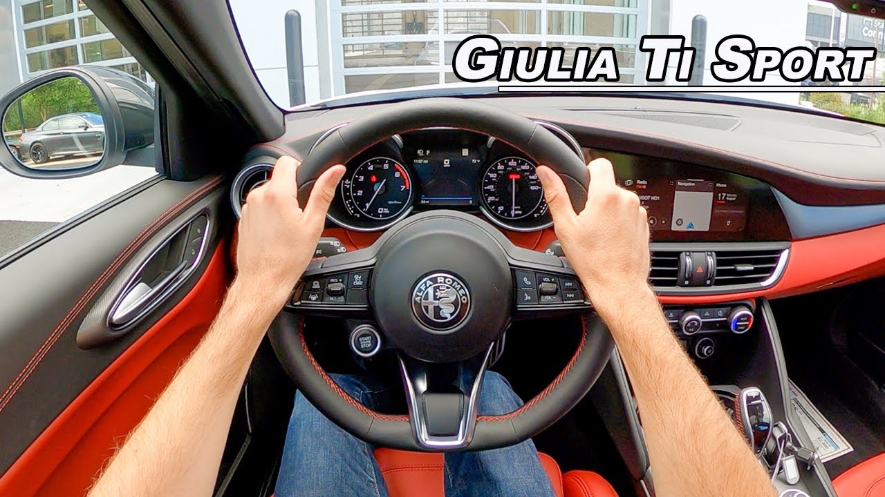 The Feisty Sport Sedan You Missed -2020 Alfa Romeo Giulia Ti Sport AWD POV Drive (Binaural Audio)