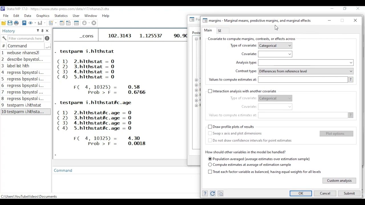 Fitting & interpreting regression models: Linear regression with continuous/categorical predictors