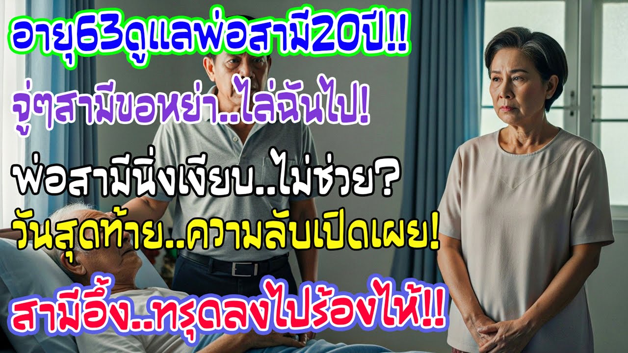 วัย 63 ดูแลพ่อสามี 20 ปี แต่สามีจะหย่า พ่อไม่พูดสักคำ…วันสุดท้ายทำเขาพูดไม่ออก