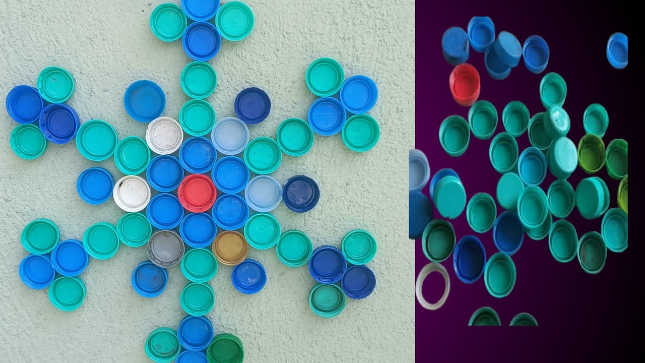 Wall Decoration Using Plastic Bottle Caps|| Plastic Bottle Caps Wall Hanging|| 