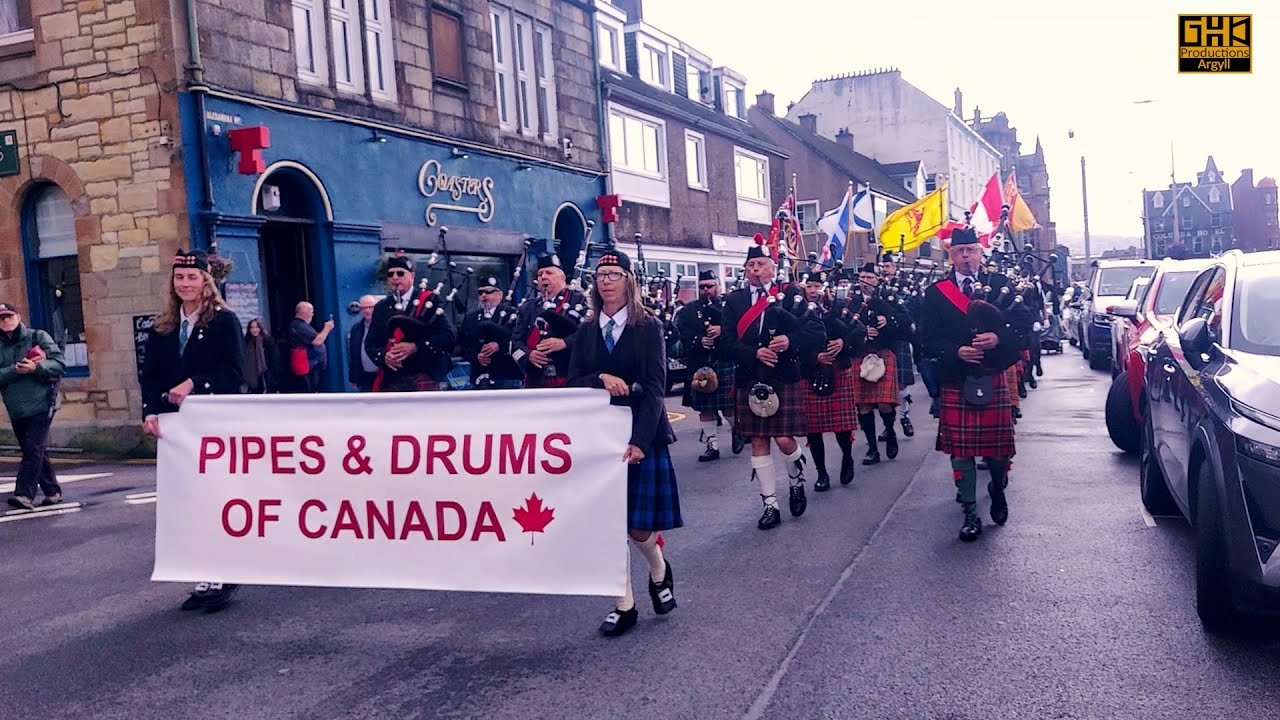 Pipes On Tour l Pipes & Drums of Canada  l Visits Oban 2024