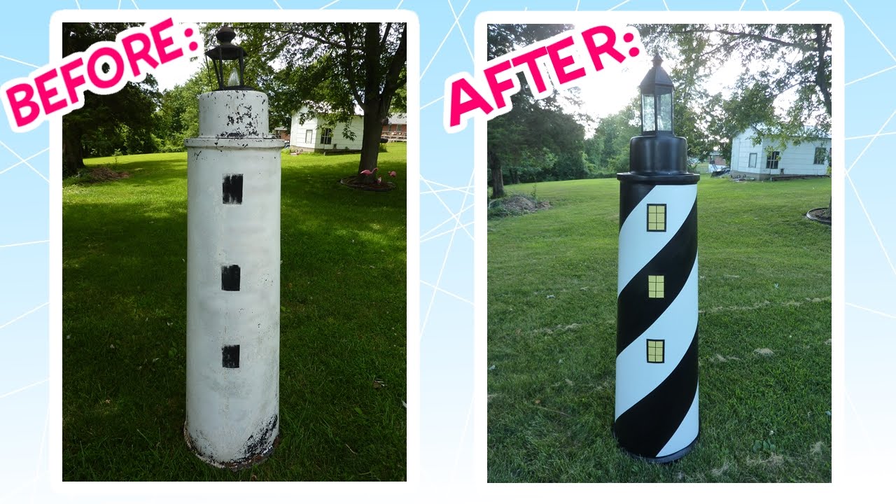 Awesome Lawn Lighthouse Makeover!