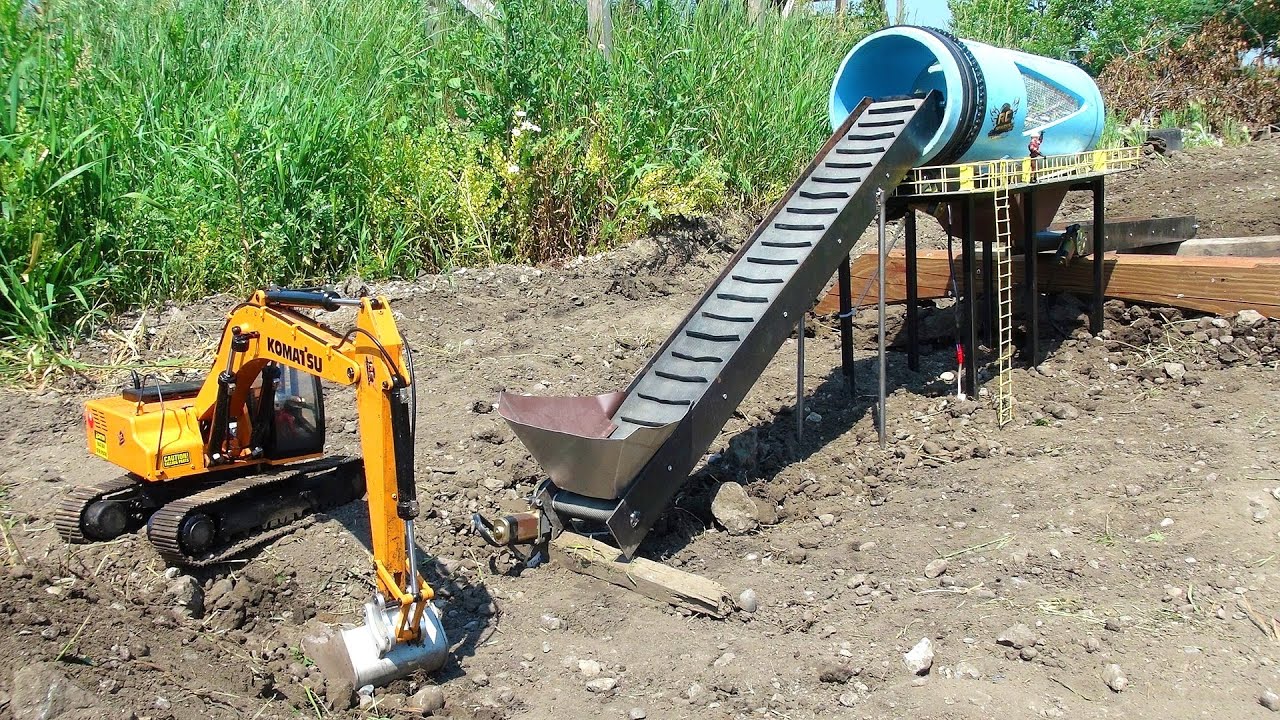RC ADVENTURES - GOLD Mine Trommel & 4200XL Excavator, Radio Controlled