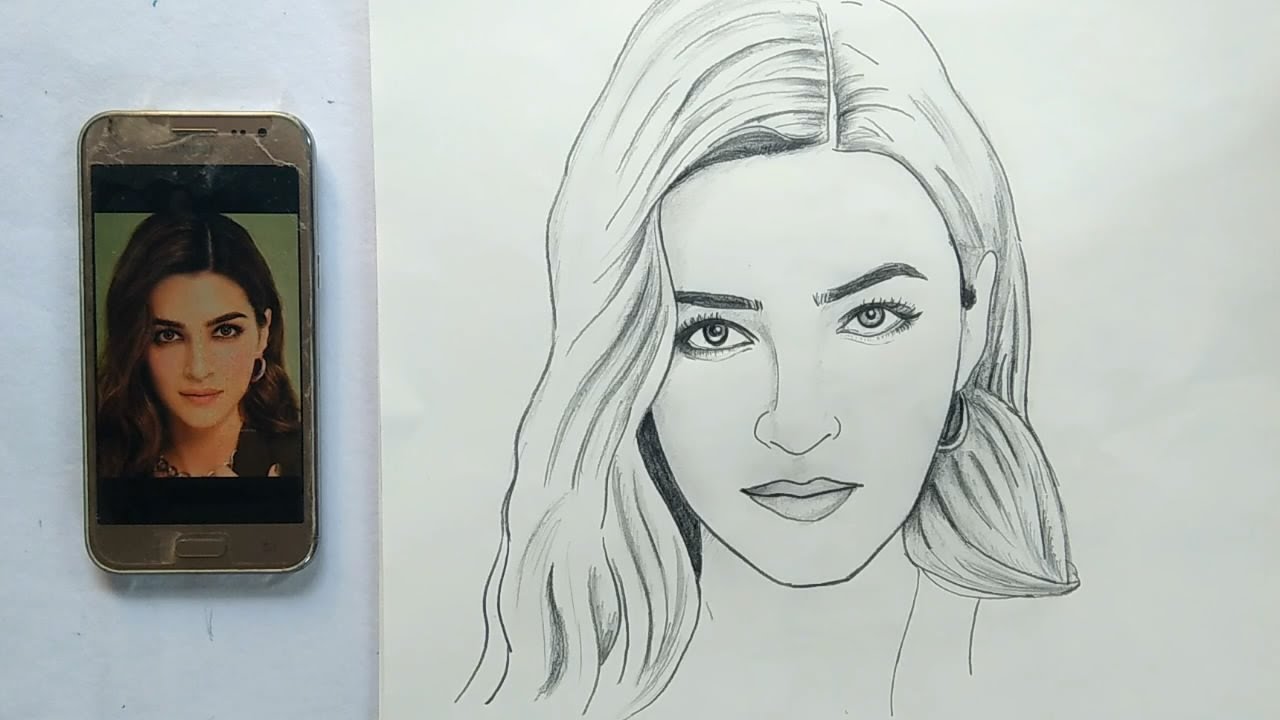 kriti sanon drawing | just few shade and complete your drawing