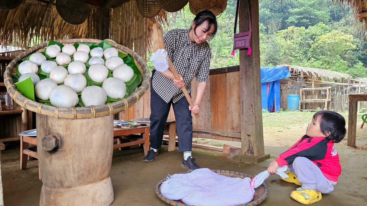 How to make delicious traditional sticky rice cakes - Simple life in the countryside | Ly Phuc Binh