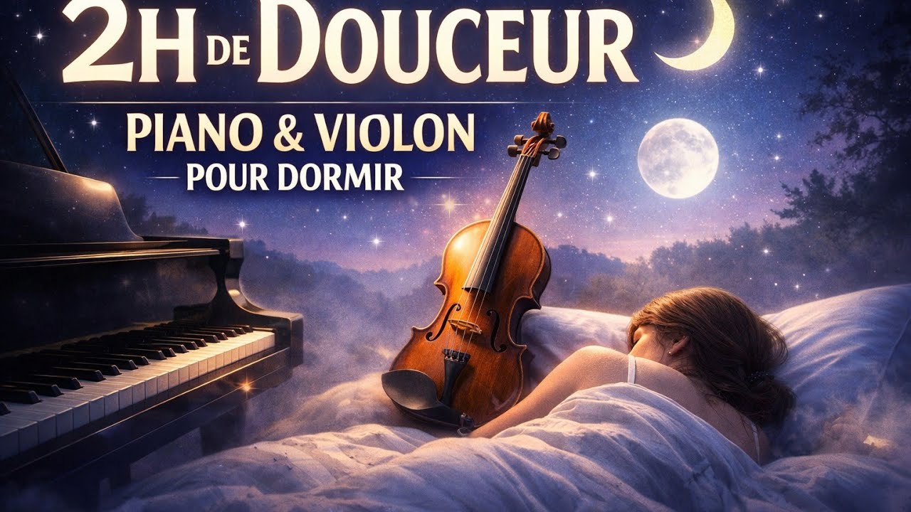 Musique Relaxante pour la Nuit : Piano et Violon – 2 Heures de Sérénité #relaxation #dormir #piano 