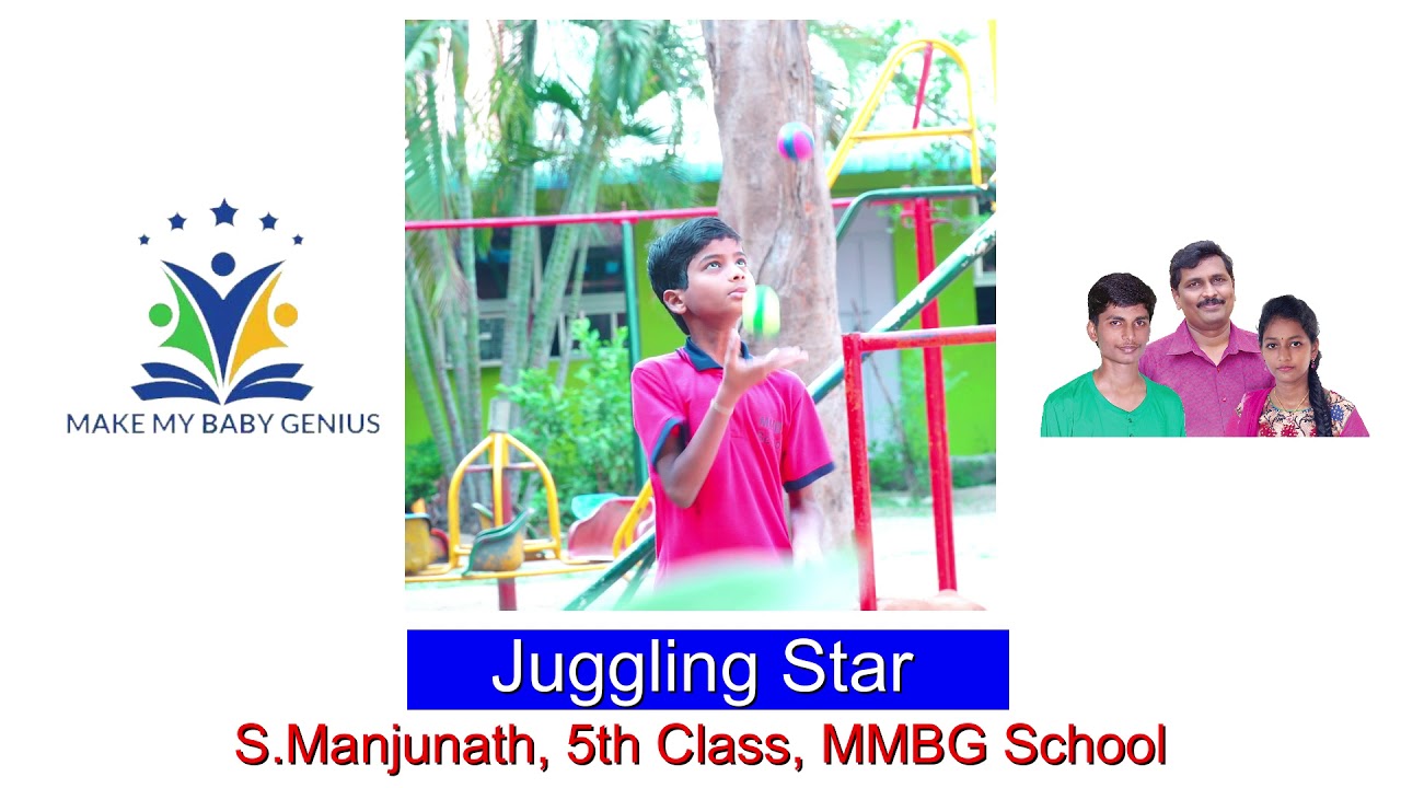 MMBG School || 5th Class Student Sangaraju Manjunath Juggling with Three Balls