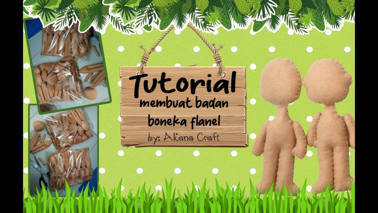 tutorial membuat badan boneka flanel
