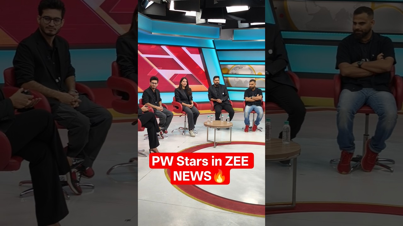 PW STARS IN ZEE NEWS🔥 #pw #neet #physicswallah