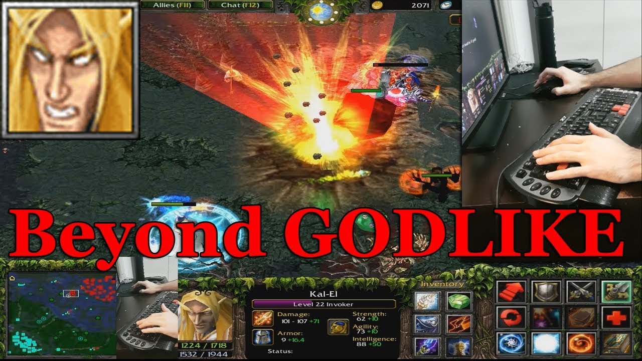 DOTA 1 - Invoker With KEYBOARD CAMERA | BEYOND GODLIKE