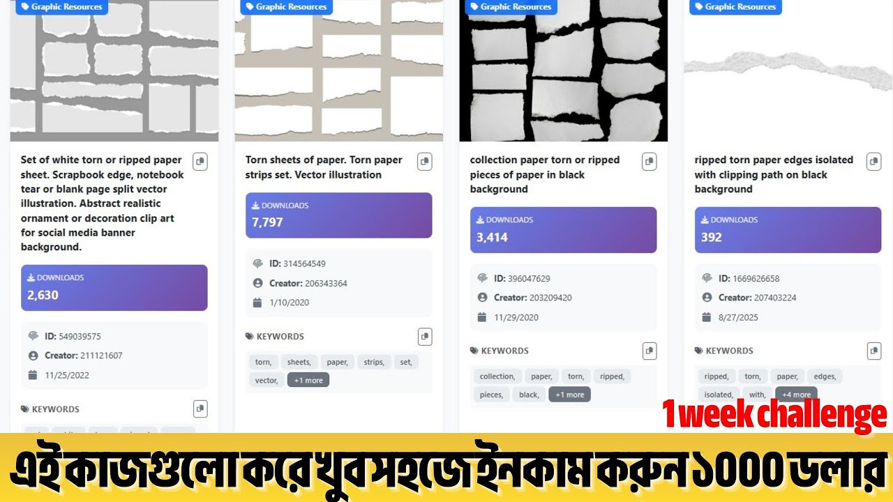 Torn Paper Texture Background | Ripped Paper Edge Collage Style Design