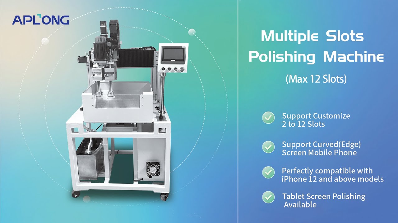 The Newest Multiple Slots Polishing Machine Support Curved(Edge) Screen Mobile Phone 12 Slots