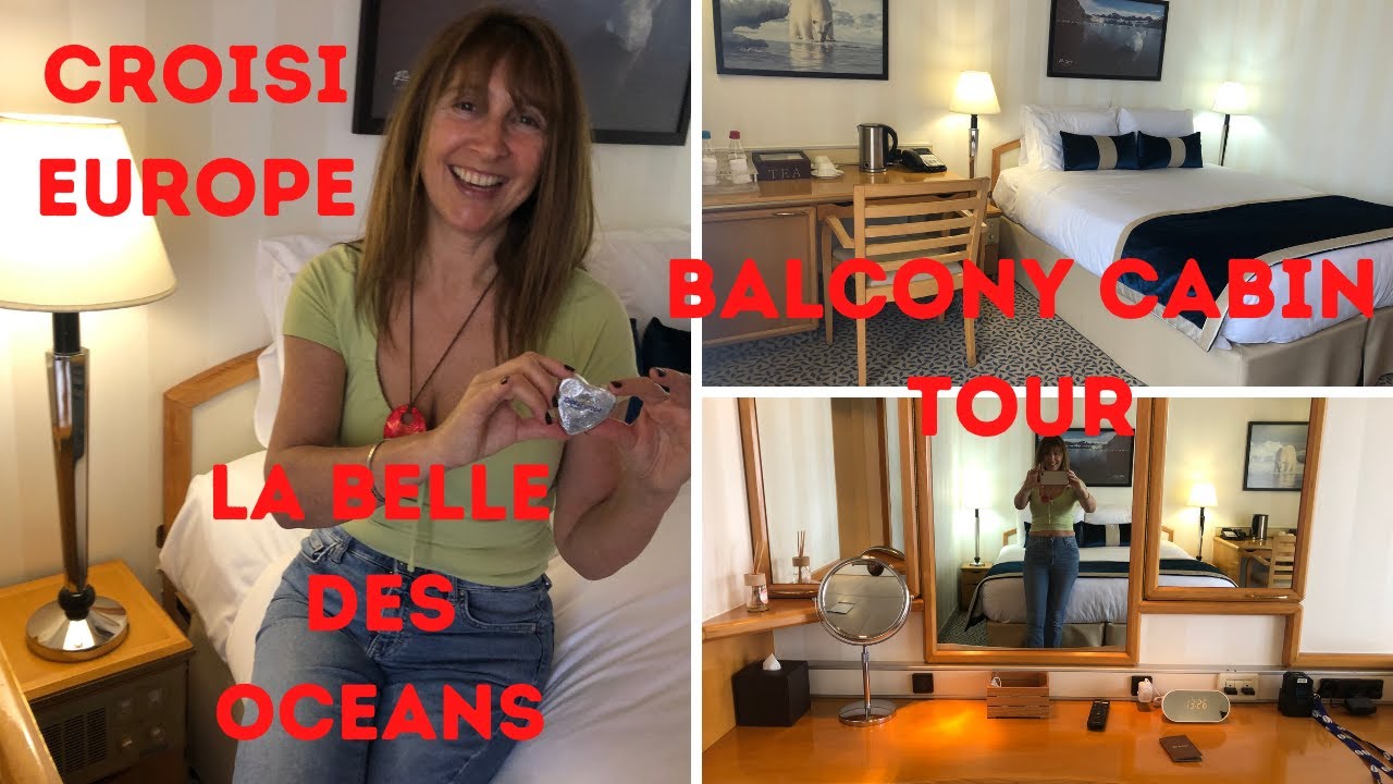 CROISIEUROPE LA BELLE DES OCEANS CRUISE SHIP BALCONY CABIN #606 TOUR & INSIDE LOOK