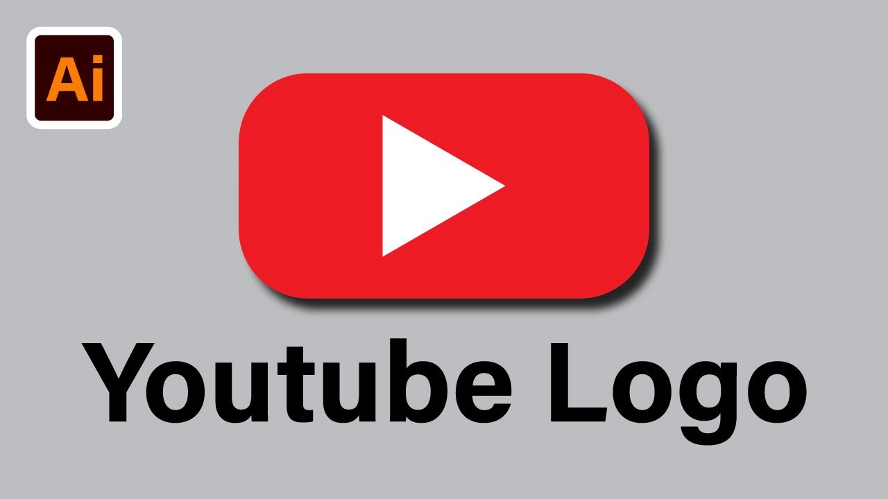 How To Draw The Youtube Logo || Adobe Illustrator Tutorial 2024