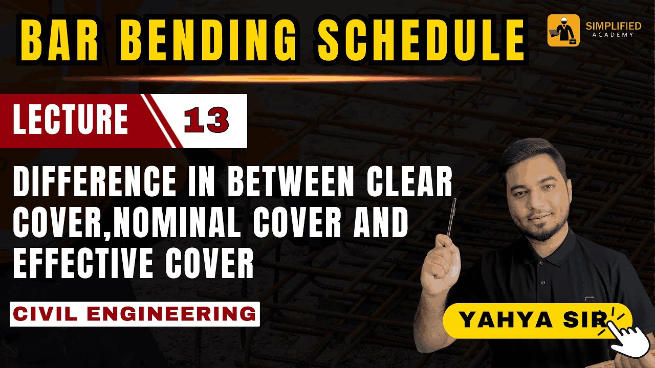 Difference in between Clear cover,Nominal cover and Effective cover