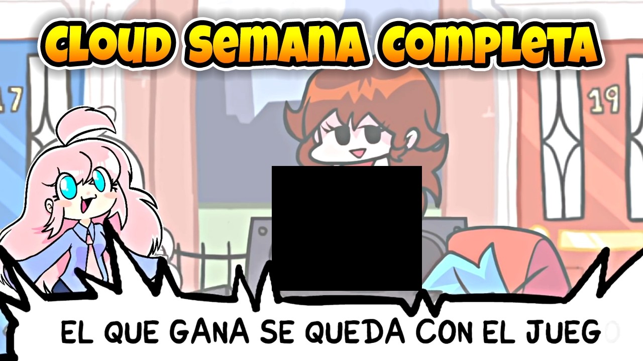 Friday Night Funkin' VS Cloud Semana Completa + Escenas  (Notice Me Senpai - Fangirl)