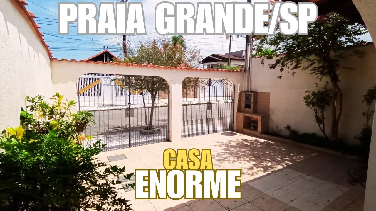✨🏡CASA ENORME A POUCOS METROS DA PRAIA🏄‍♀️ NA PRAIA GRANDE/SP. COD 6516