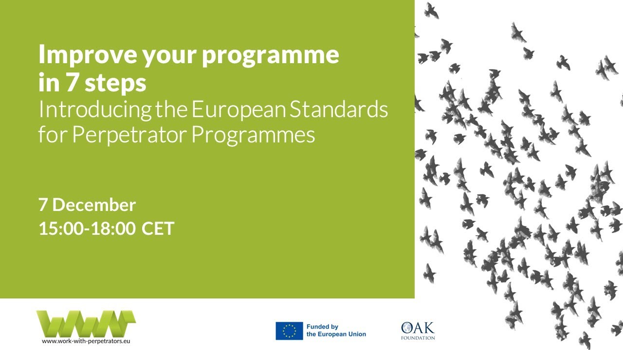 WWP EN Launch Event: European Standards for Perpetrator Programmes