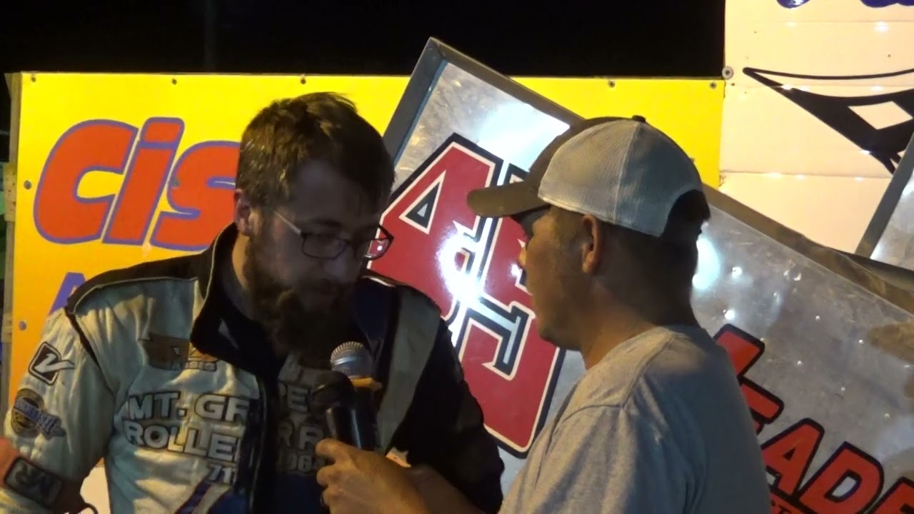 Brandon Heist in victory lane at Path Valley 6-24-23