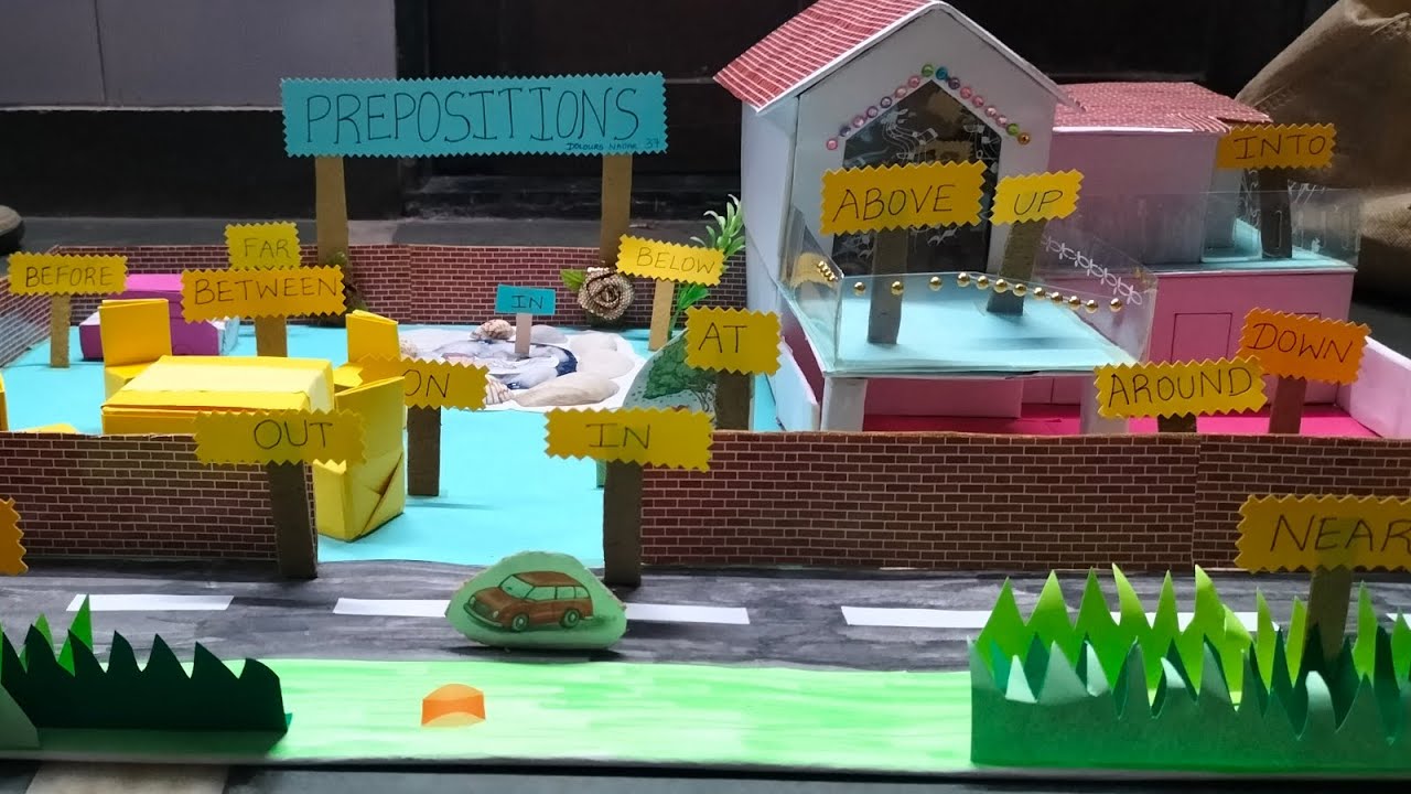 English Grammar working model | English Project | Preposition project | Project | Exhibition project