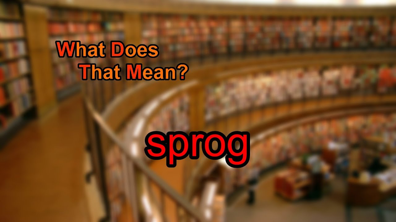 What does sprog mean?