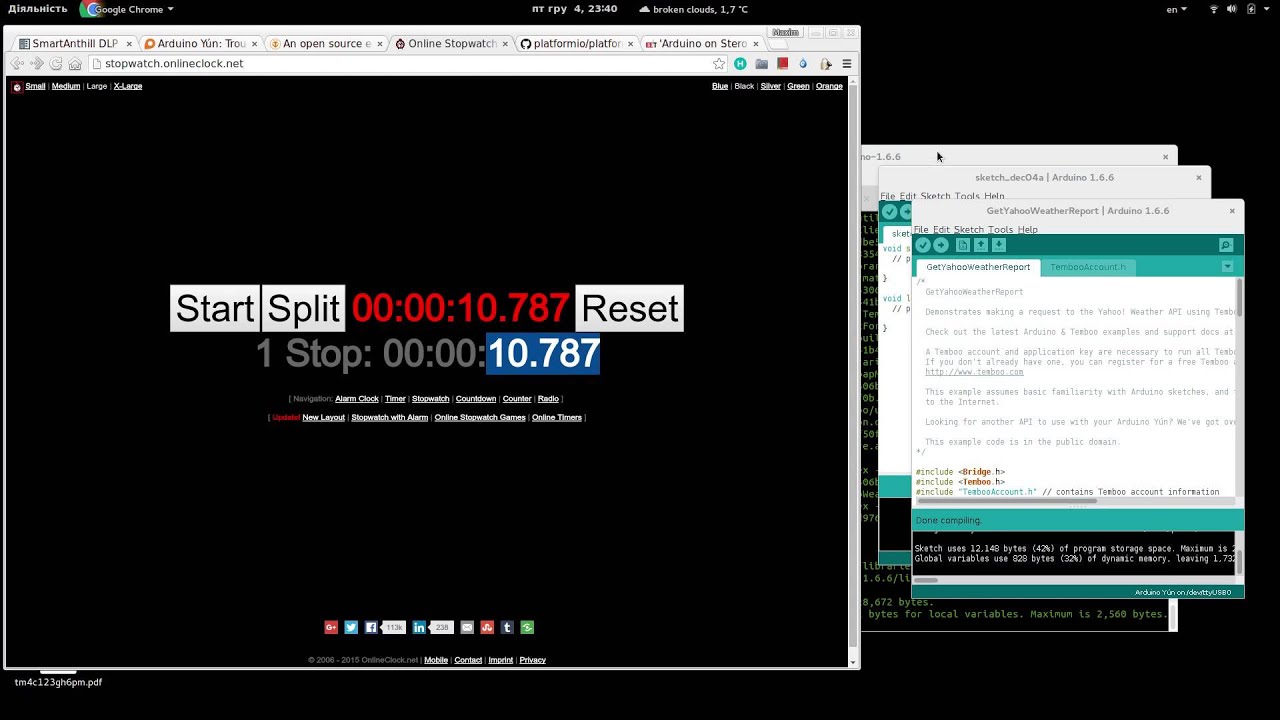 PlatformIO vs Arduino IDE (code builder speed test)