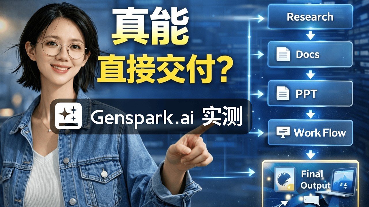 Genspark 最狠的，不是功能变多，而是把工作直接做完了 | AI Workspace 4.0 深度测评