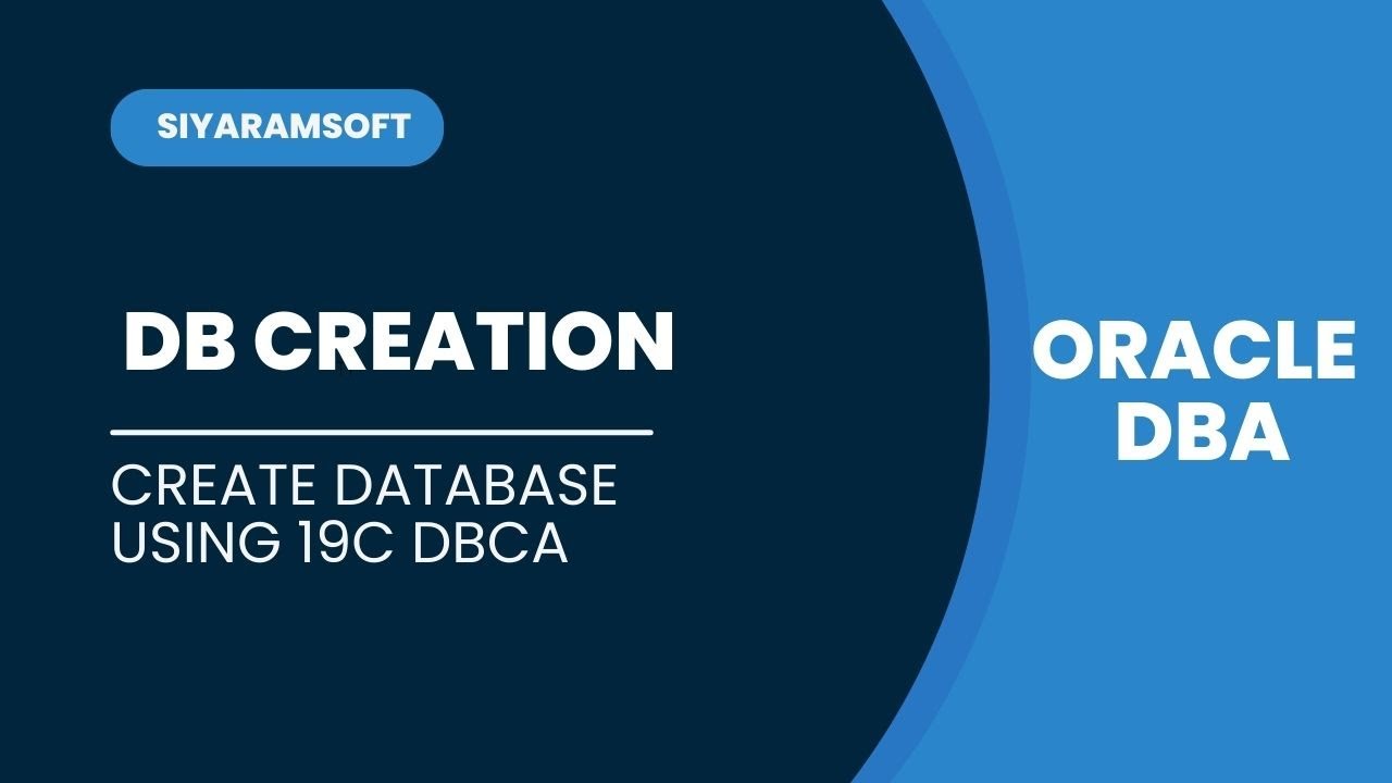 Create database using 19c dbca | oracle dba |dbca