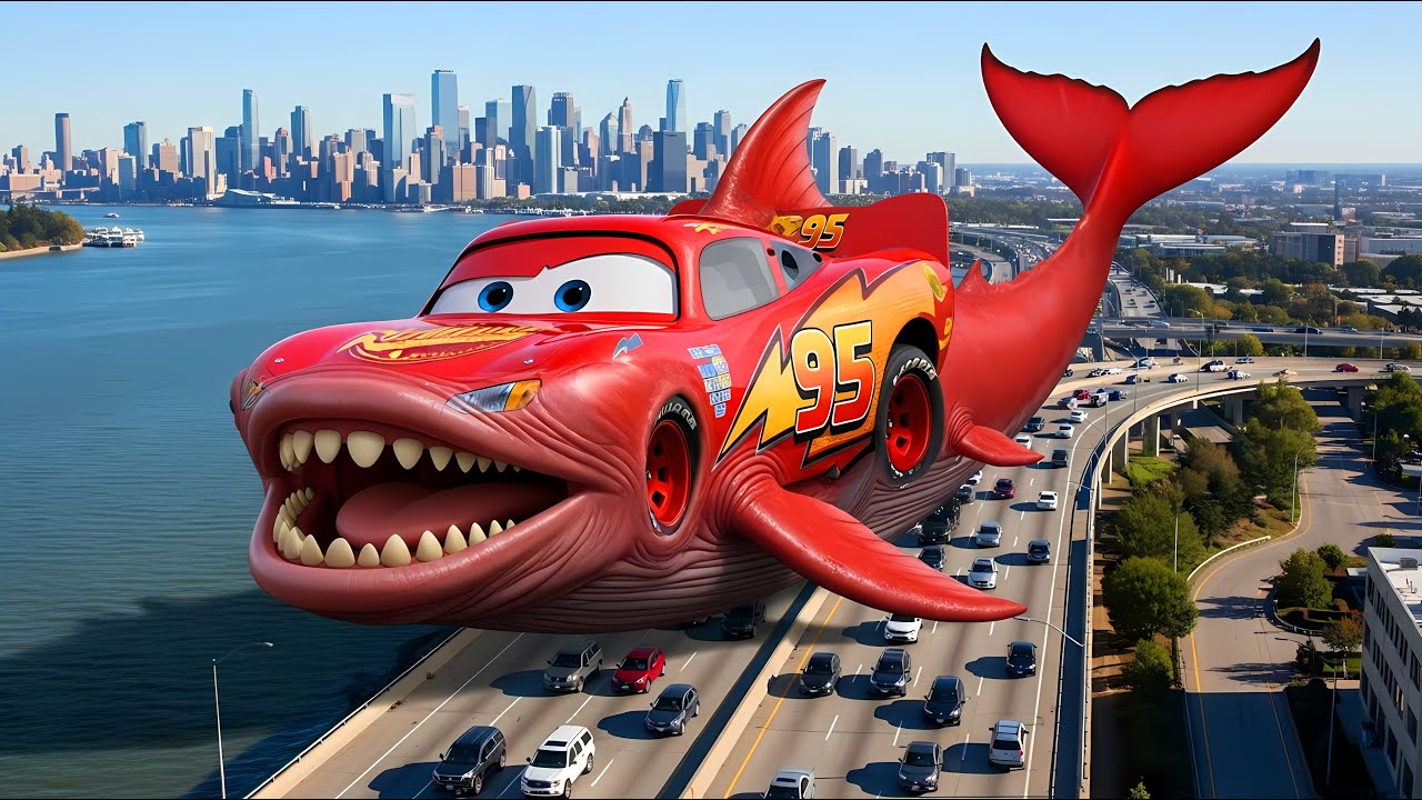 McQueen Transforms into a Giant Whale — Ultimate Sea Rescue Mission! 🌊🚗🔥| Red Monster