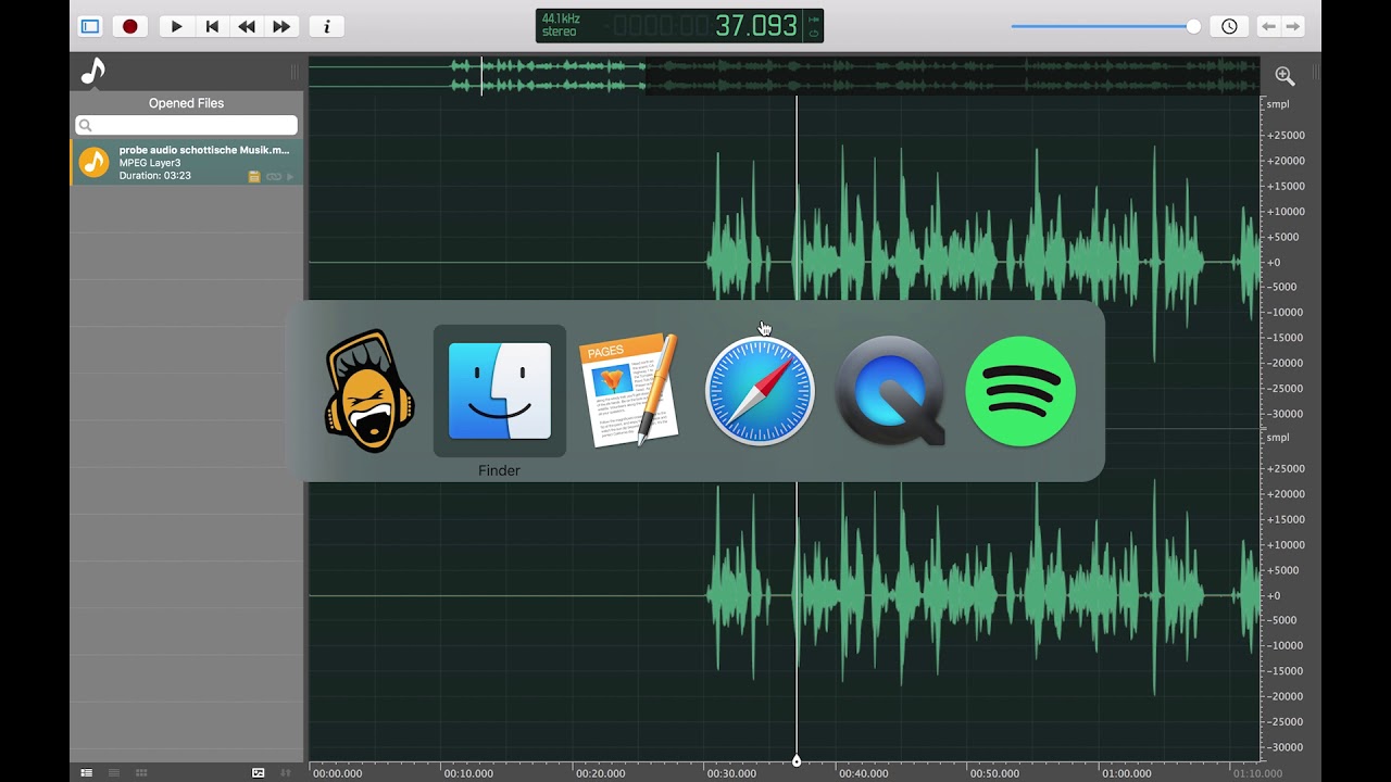 Ocenaudio Tutorial (Deutsch)