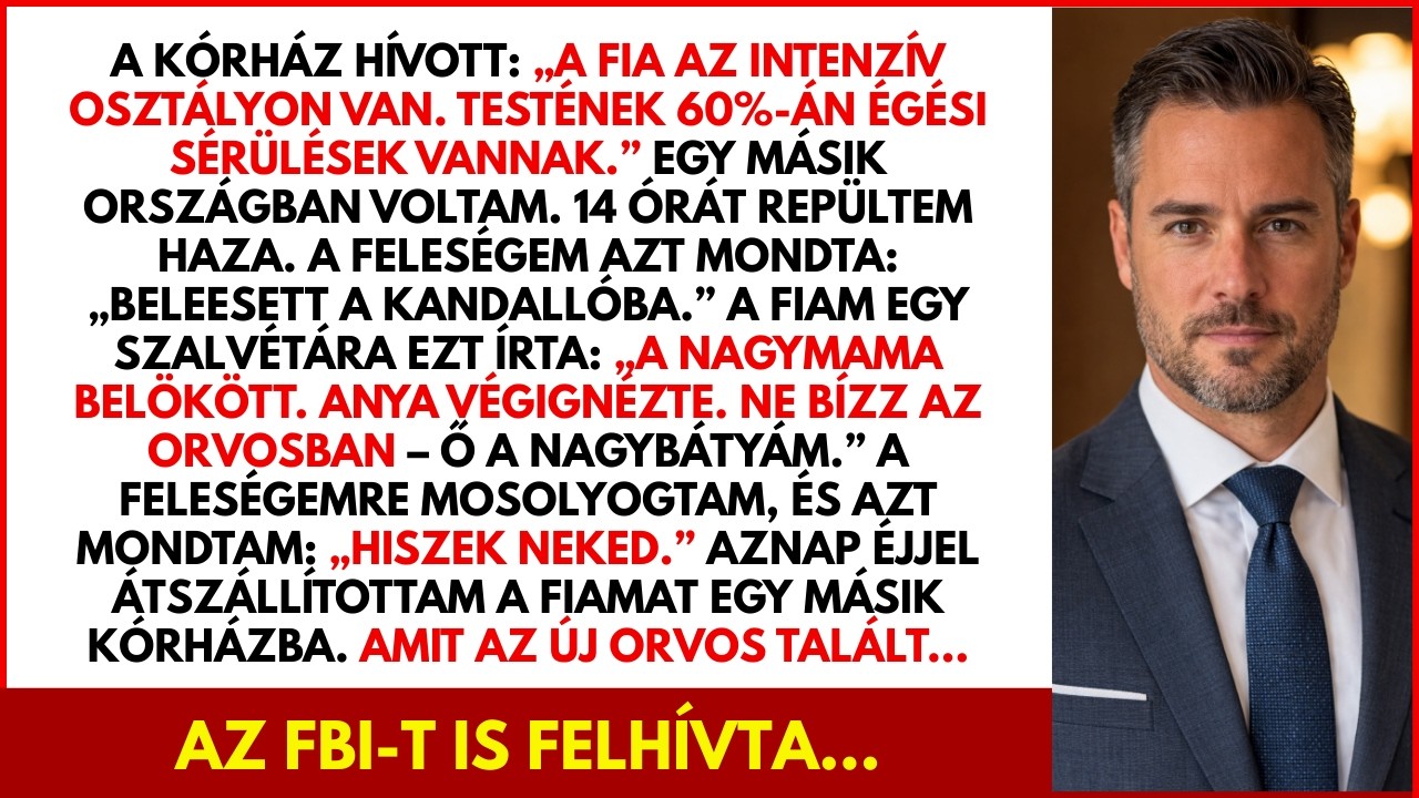 A fiam szalvétára írta: „A nagyi a tűzbe lökött.” Az új orvos hívta az FBI-t…