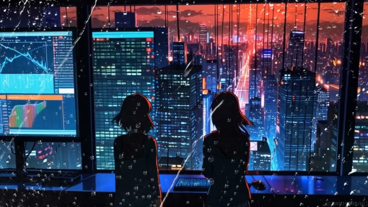 Lofi cyber town: Grid failure ⚡️ | late night coding beats 🌃