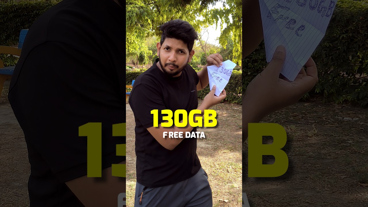 130GB Data Free😱 #jio #airtel #vi #internet #ytshorts