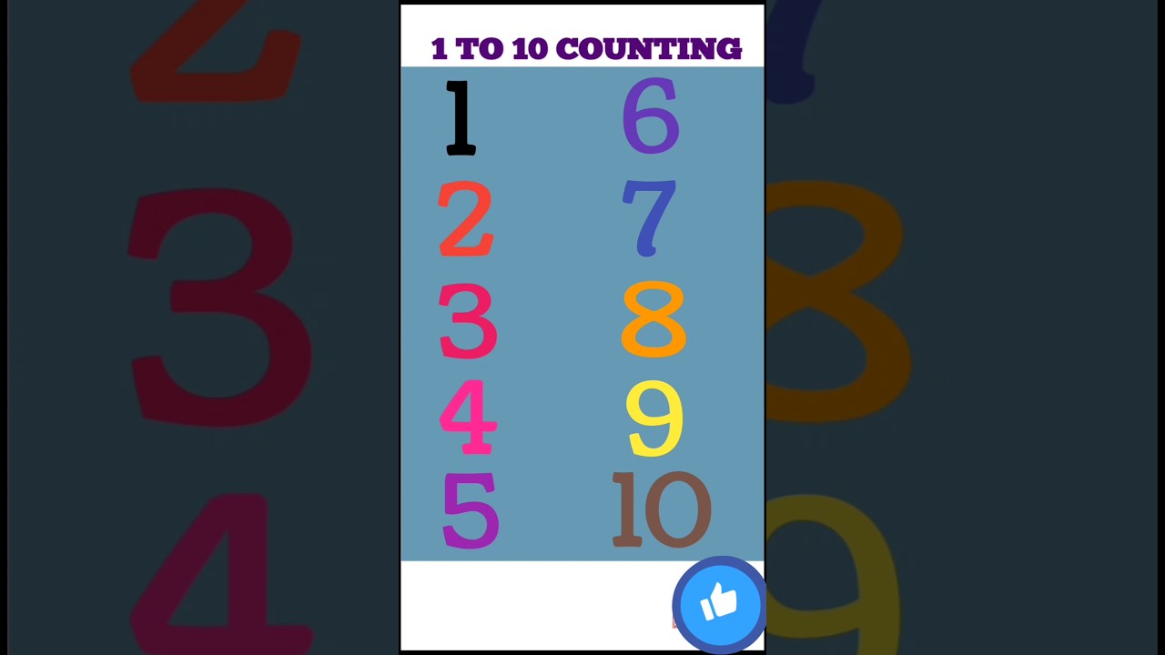 1 to 10 counting #123 #maths #lkg #school #ukg