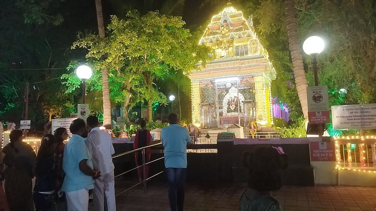 Sathya Sai Baba Mandir lighting decoration part 1