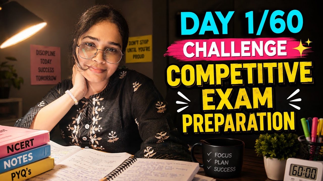DAY 1/60 Challenge 🔥 | UPSSSC PET 2026 Preparation Begins | Daily Study Vlog 📚
