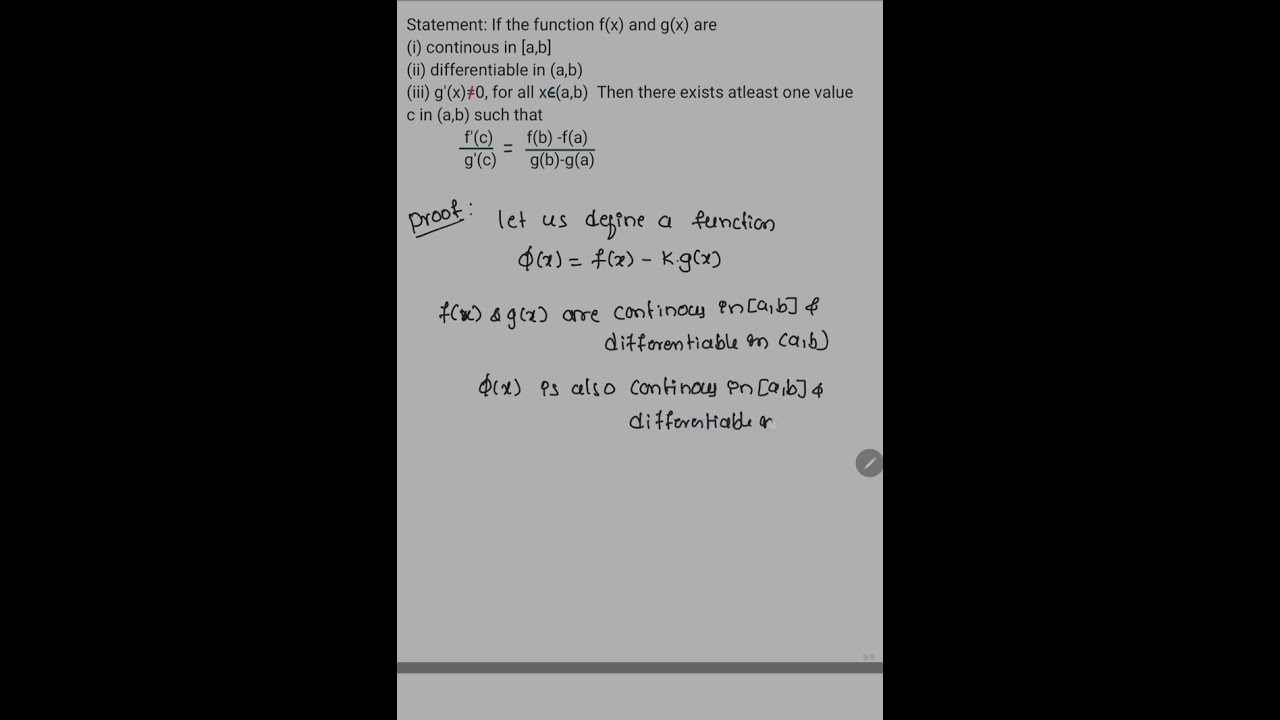LAGRANGE'S MEAN VALUE THEOREM  and CAUCHY'S MEAN VALUE THEOREM 