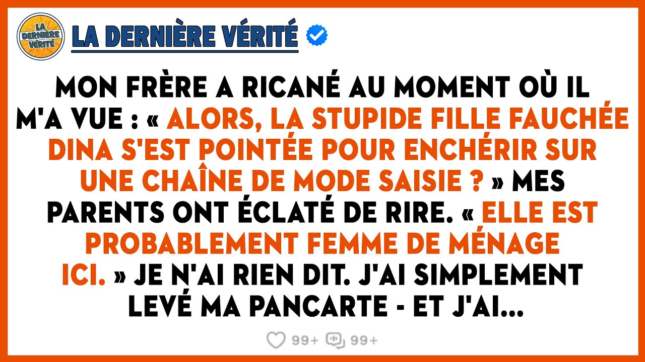 Mon Frère S'est Moqué De Moi Aux Enchères, Alors J'ai Acheté La Chaîne De Mode. Et Leur Réaction…